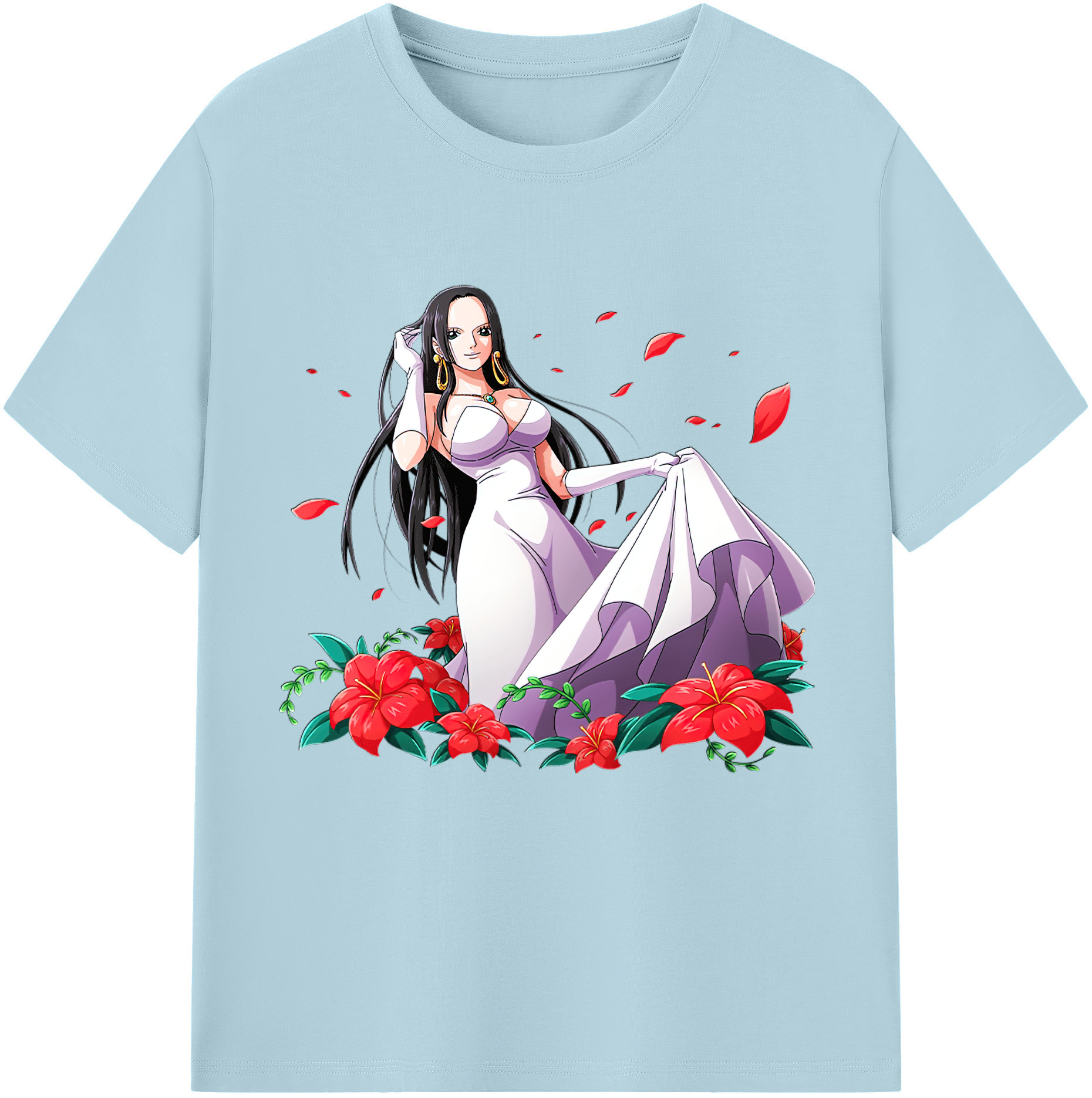ワンピース ボア・ハンコック ONE PIECE Boa·Hancock 綿100％半袖Tシャツ（フロントプリント）